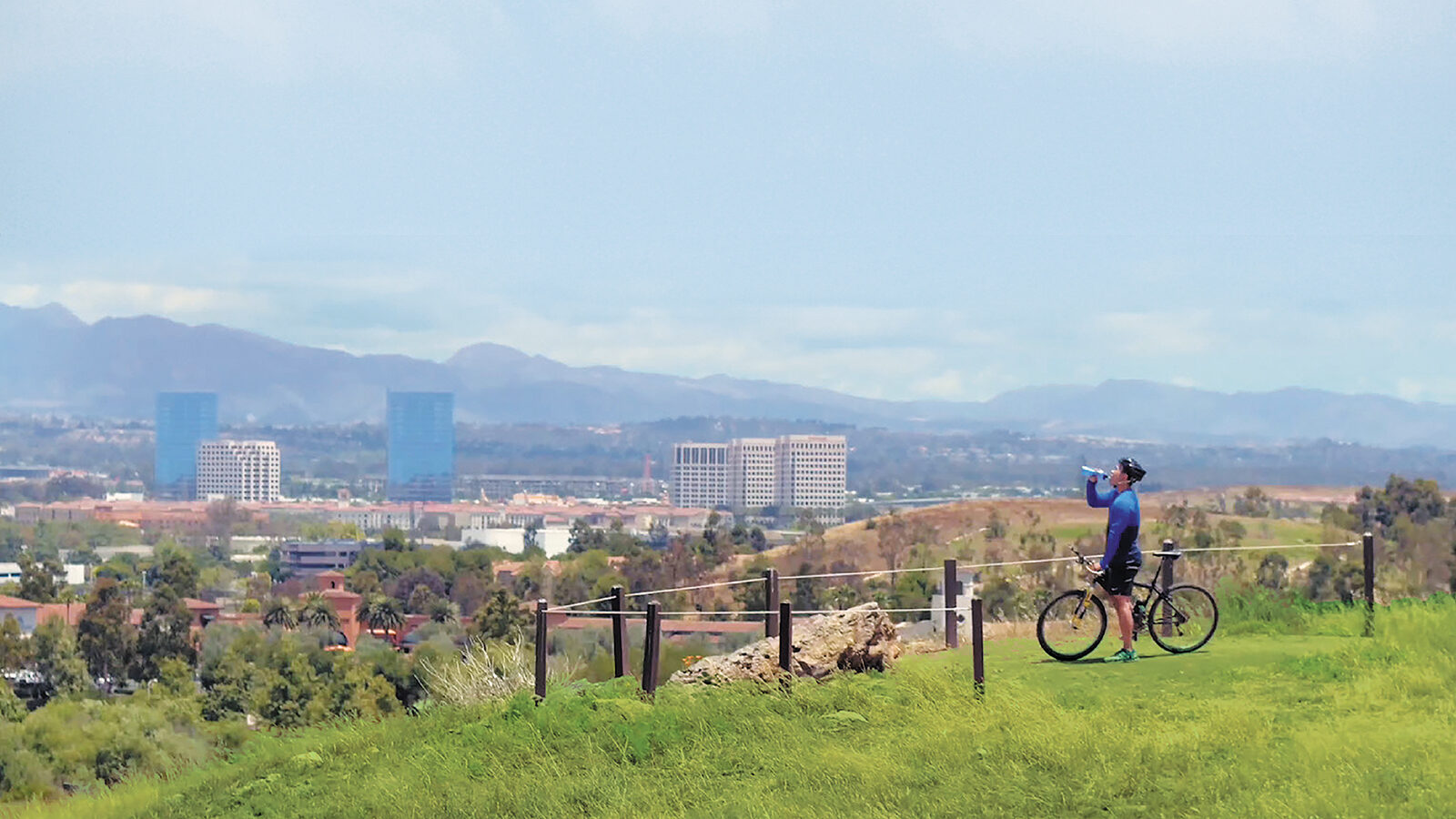 cyclist on a hill