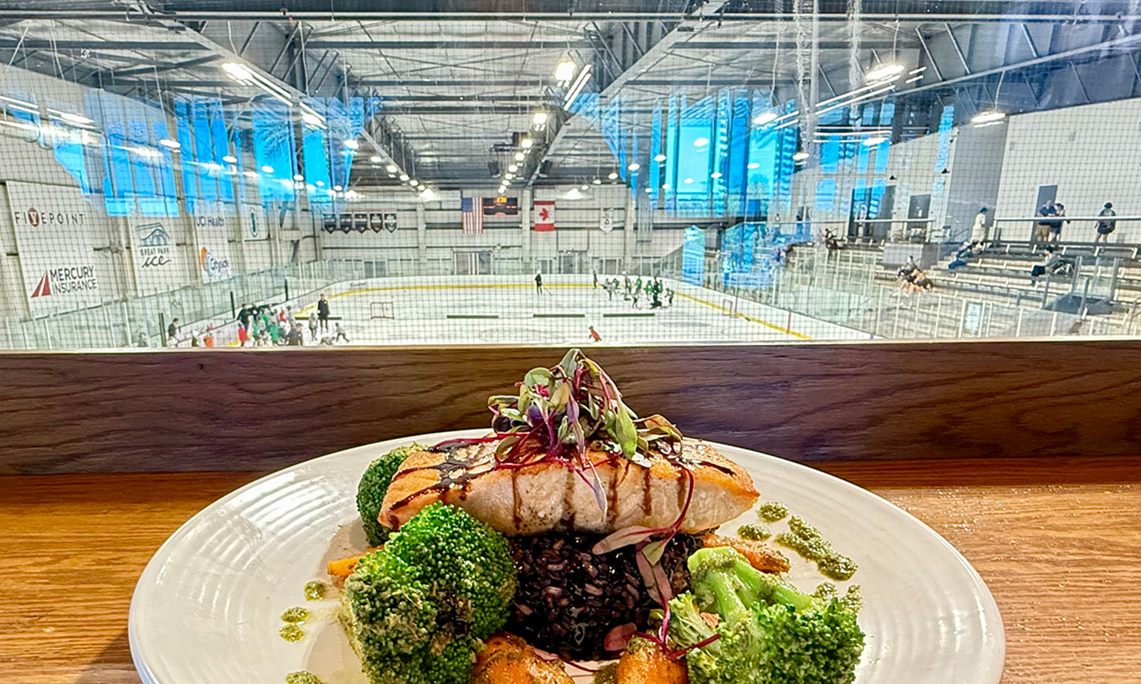 Between the Rinks at Great Park Ice is a great place to chill